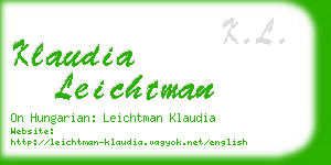 klaudia leichtman business card